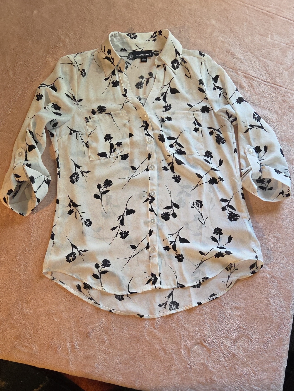 Fortune And Ivy Floral Button-Down Shirt